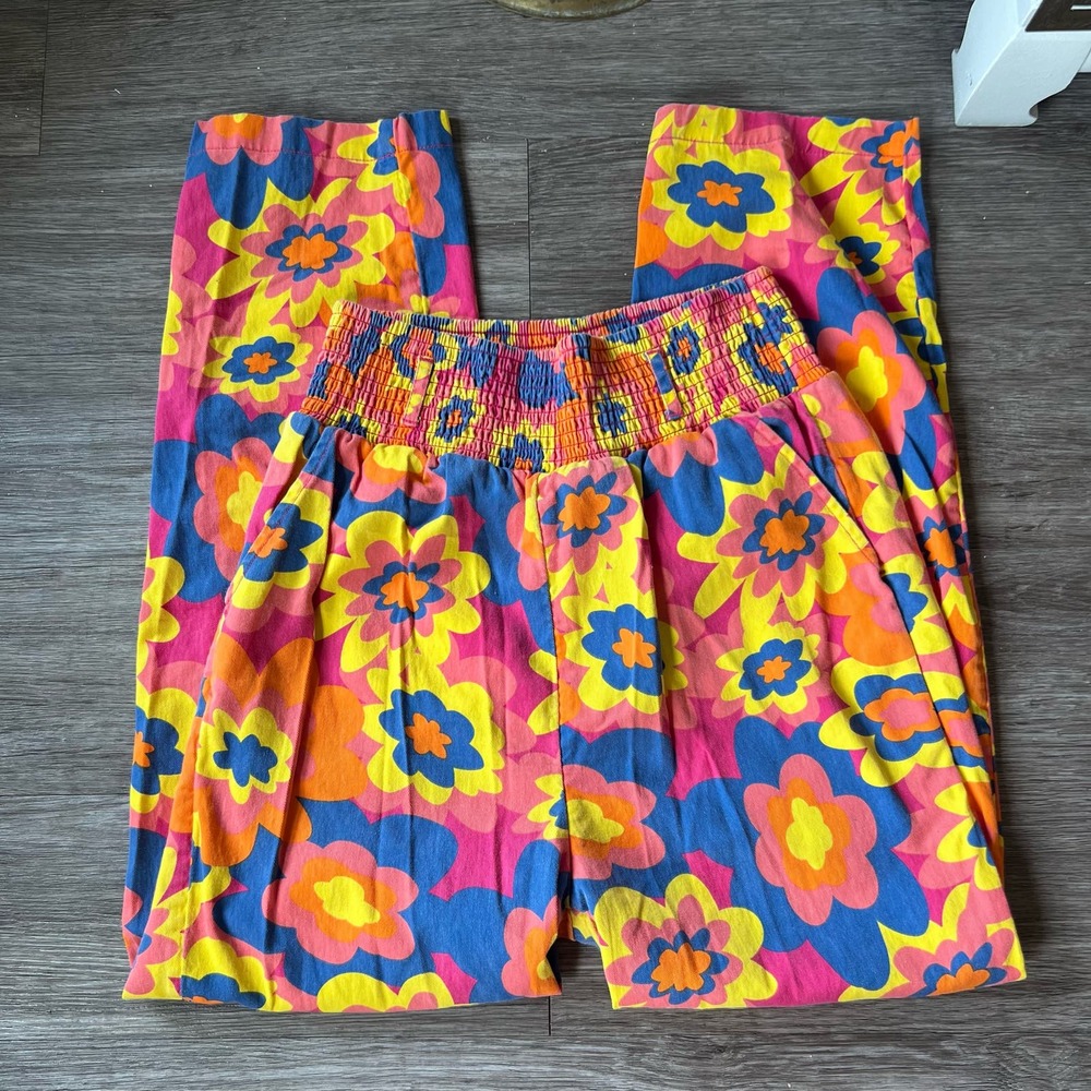 Lucy & Yack Multi-Colored Floral Trouser Pants